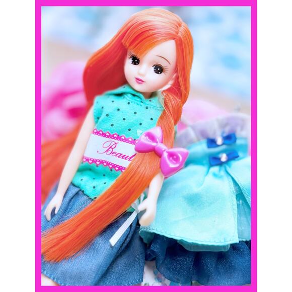 VTG Takara Japan Beautiful Licca Licca-chan Doll Bathtime DX Color Change Hair